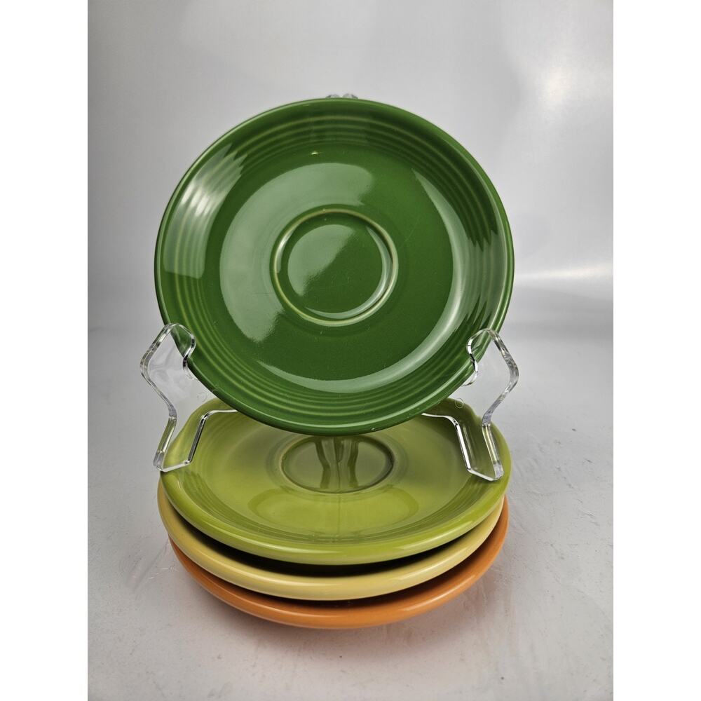Set of‎ 4- 6" FiestaSm Plates/Saucers Assorted Colors